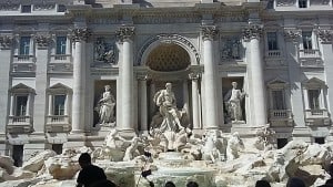 La bellissima Fontana di Trevi a Roma
