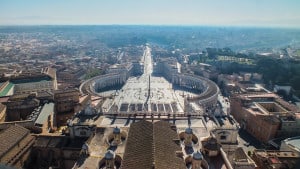 Cupola di San Pietro: La vista su Città del vaticano