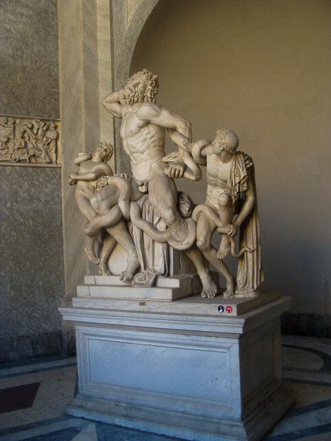 Il Laocoonte, da visitare ai Musei Vaticani di Roma
